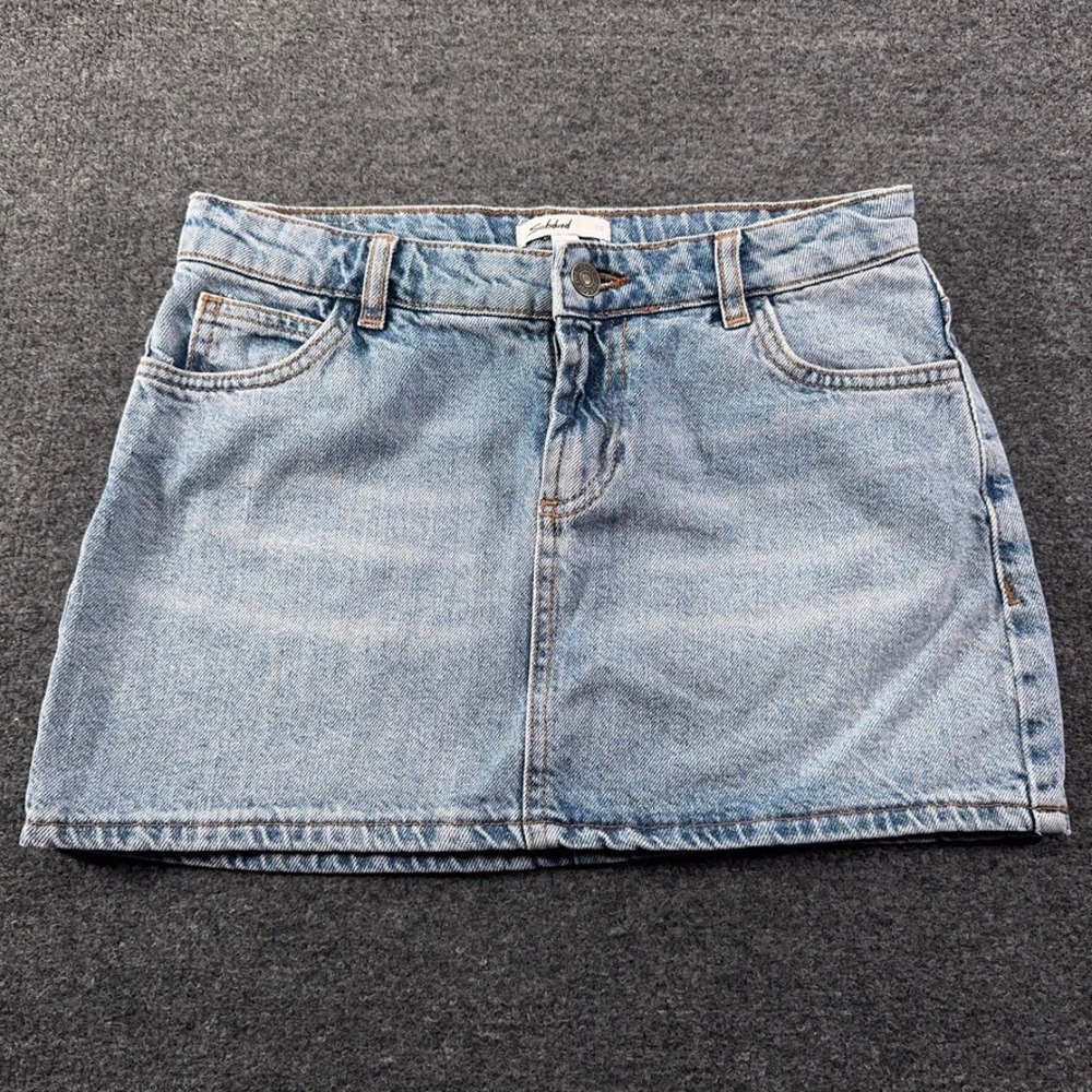 Subdued‎ Womens Denim Mini Skirt Light Wash Blue Size XS USA 2